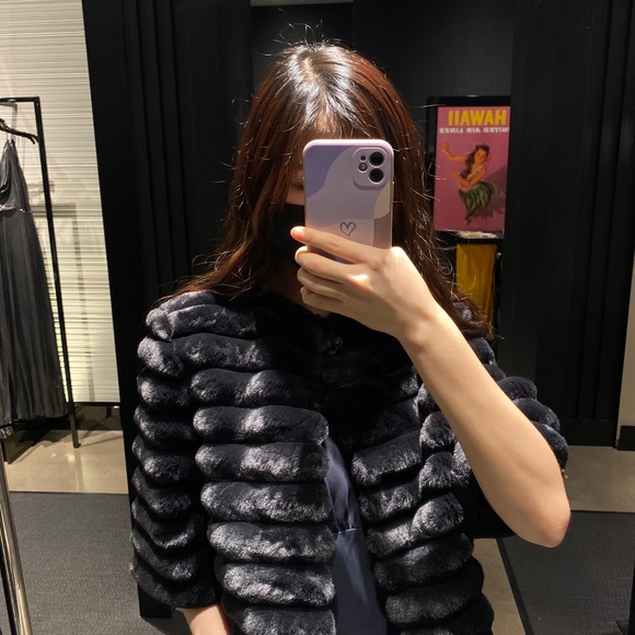 Faux Fur Mini Coat Jacket - Picture 3 of 4